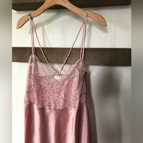 Victoria’s Secret|Dusty Rose midi lace slip dress, sleeveless•••Size XL - Picture 2 of 8